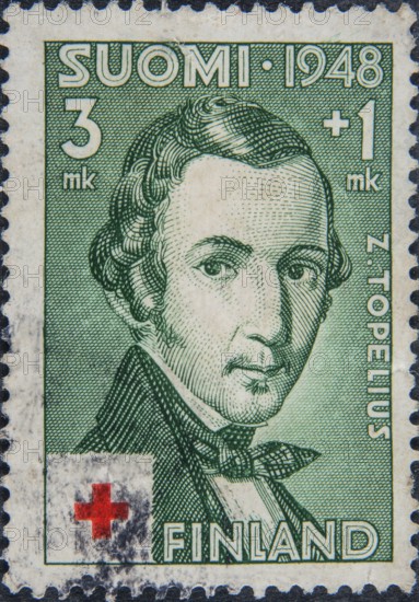 Zacharias Topelius (1818, 1898) was a Finnish-Swedish writer, historian, journalist and poet. Portrait on Finnish postage stamp