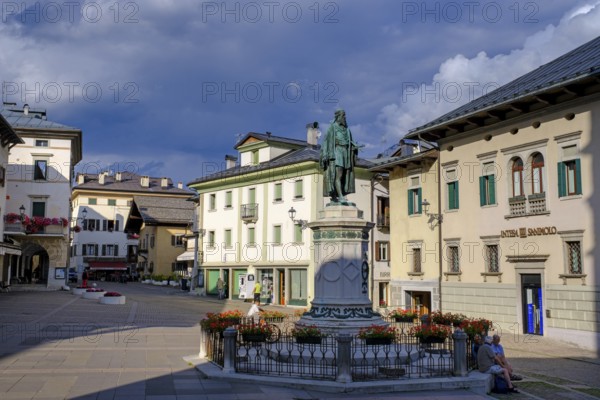 Piazza Tiziano, Pieve di Cadore, Dolomites, Trentino, Italy