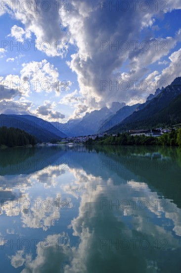 Reservoir, Lago di Santa Caterina, Auronzo di Cadore, Dolomites, Trentino, Italy