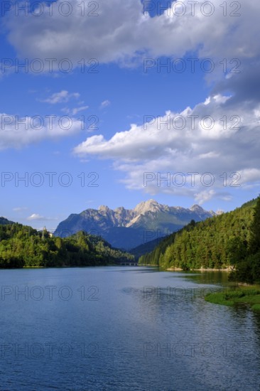 Reservoir, Lago di Centro di Cadore, Pieve di Cadore, Dolomites, Trentino, Italy