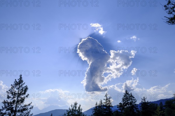 Clouds, cloudy mood, Wallgau, Werdenfelser Land, Upper Bavaria, Bavaria, Germany