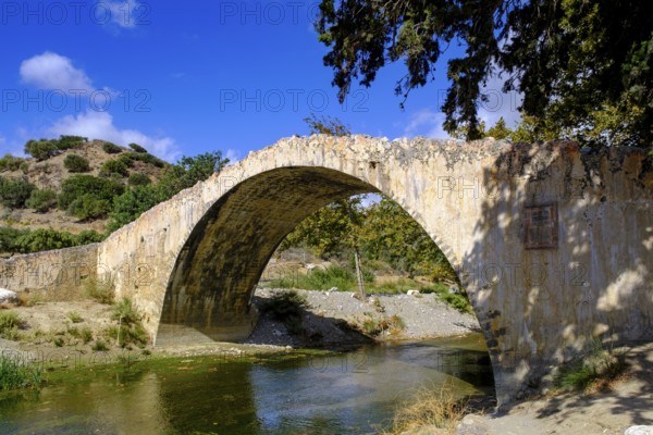 Preveli Bridge, over the river Megas Potamos, Crete, Greece