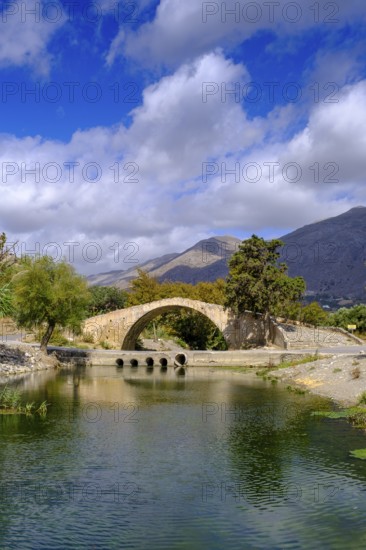 Preveli Bridge, over the river Megas Potamos, Crete, Greece