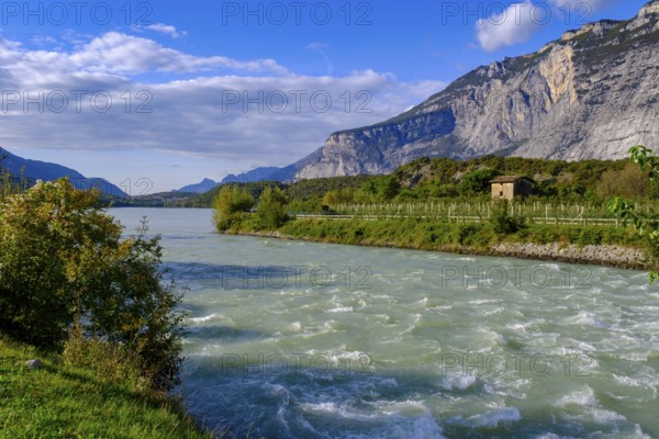 Rimone River, at Lago di Cavedine, Sarca Valley, Trentino, Italy