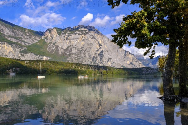At Lago di Cavedine, behind Monte Casale, Sarca Valley, Trentino, Italy