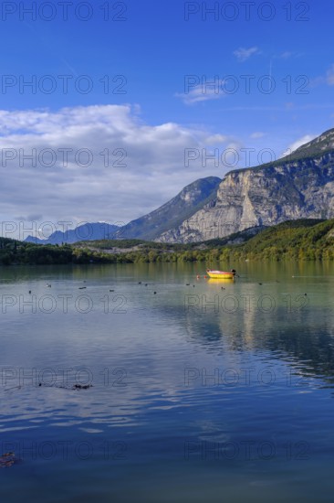 At Lago di Cavedine, behind Monte Casale, Sarca Valley, Trentino, Italy