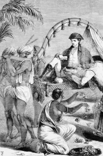 Raja Chette sings a tribute to Warren Hastings, the first Governor General of India from 1773 to 1785, digital reproduction of a historical original