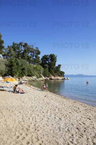 Kato Gatzea beach on the Pagasitic Gulf, Pelion or Pelion Peninsula, Magnisia, Thessaly, Greece