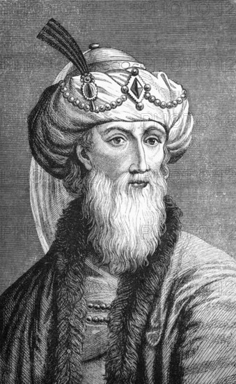 Flavius Josephus, historian of the Jews, born 37 AD in Jerusalem, died around 101 AD, digital reproduction of a historical model