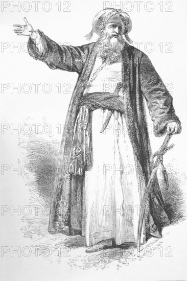 Mohammed, the prophet and founder of Islam, lived from around 26 April 570 to 8 June 632, digital reproduction of a historical model