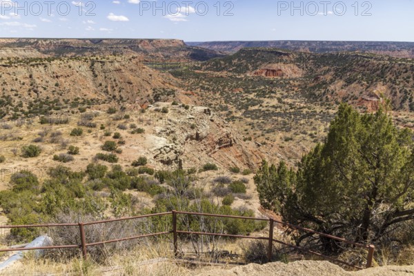 Scenic view from welcome center at Palo Duro Canyon State Park near Amarillo, Texas