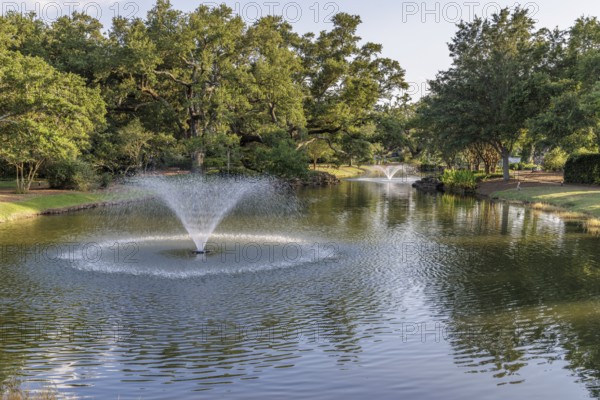 Fountains throughout the gardens at Grand Hotel in Point Clear, Alabama