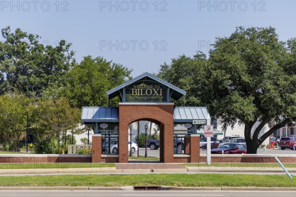 Coast Transit Authority bus stop along highway 90 across from the Hard Rock Casino in Biloxi, Mississippi