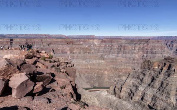 Rock formations at Guano Point in Grand Canyon West near Peach Springs, Arizona