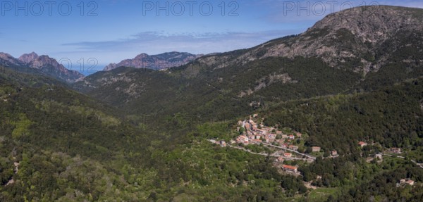 Cristinacce, surrounded by typical mountain scenery, Corsica, France