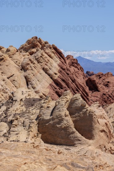 Rock formations in the Fire Canyon area at Valley of Fire State Park near Overton, Nevada