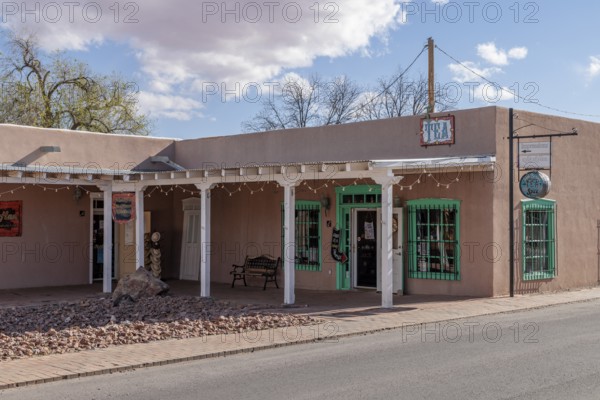 Pueblo style adobe architecture in Mesilla, New Mexico