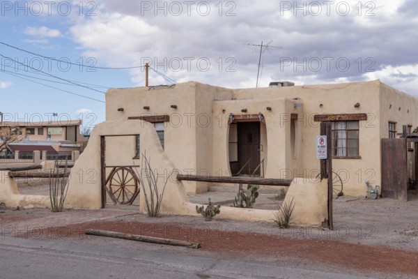 Pueblo style adobe architecture in Mesilla, New Mexico