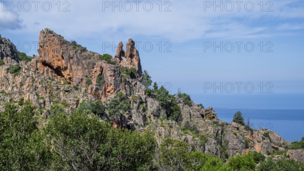 Rock heart, rock formations, Calanche, Les Calanches de Piana, Gulf of Porto, Corse-du-Sud, Corsica, France