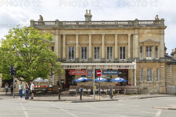 Former Green Park railway station building, city of Bath, north east Somerset, England, UK