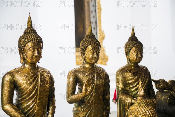 Golden Buddha statues, Wat Pho (Temple of the Reclining Buddha), Bangkok, Thailand