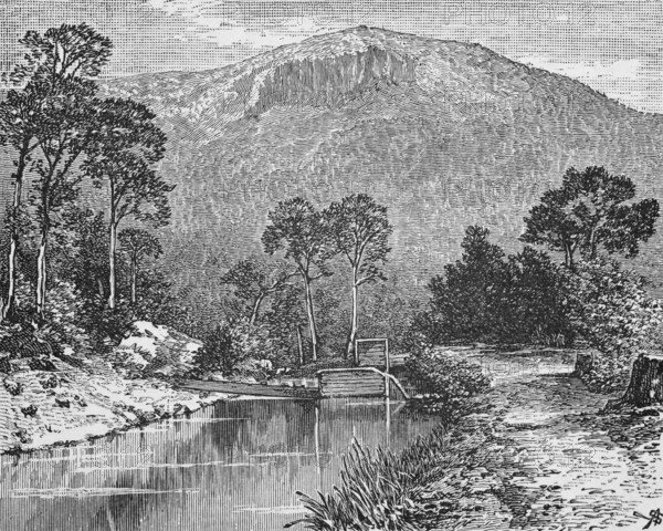 Mount Wellington, around 1870, Tasmania, Australasia, digital reproduction of a historical model