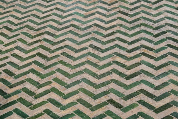 Floor tiles with zigzag pattern, background, texture, Fez, Morocco