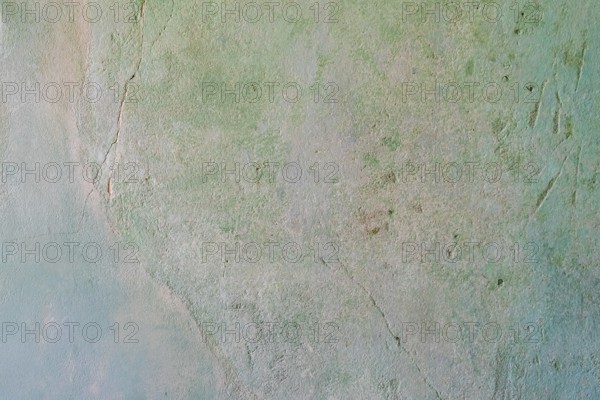 Greenish, cracked wall with rough texture and abstract appearance, background, texture, Münsterland, North Rhine-Westphalia, Germany
