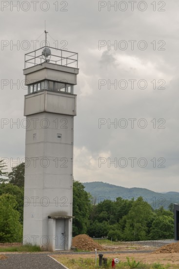 Schifflersgrund border museum on the former border between the FRG and the GDR, 11 metre high observation tower at the original location, forest, Bad Sooden-Allendorf, Hesse, Asbach-Sickenberg Thuringia, Germany