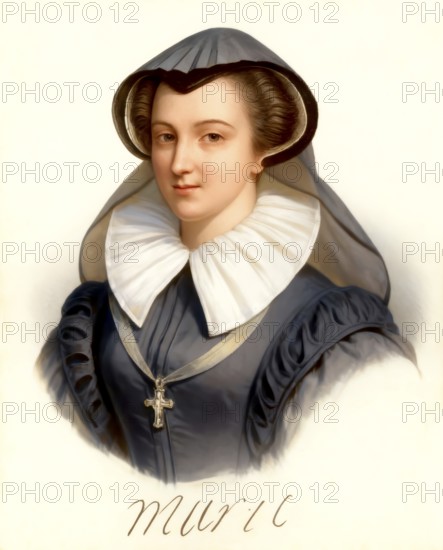 Mary, Queen of Scots, 1542-1587, also known as Mary Stuart or Mary I of Scotland, Queen of Scotland and Queen consort of France as wife of Francis II