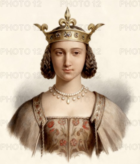 Isabeau de Bavière, Isabelle of Bavaria, Elisabeth von Bayern, 1370-1435, Queen of France as wife to King Charles VI