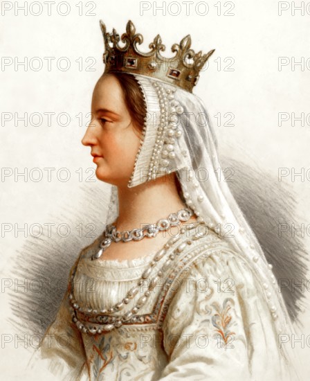 Joanna of Bourbon, Jeanne de Bourbon, 1338-1378, Queen of France as the wife of King Charles V