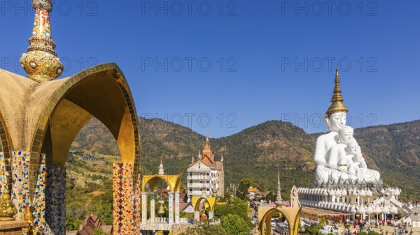 Five-headed Buddha statue, Wat Phra That Sorn Kaew Buddhist temple complex, Phetchabun province, Thailand