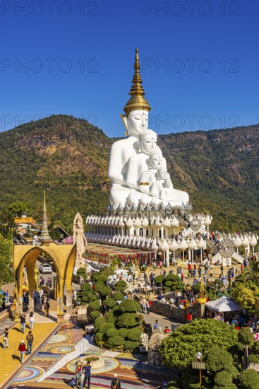 Five-headed Buddha statue, Wat Phra That Sorn Kaew Buddhist temple complex, Phetchabun province, Thailand