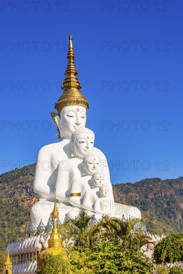 Five-headed Buddha statue, Wat Phra That Sorn Kaew Buddhist temple complex, Phetchabun province, Thailand