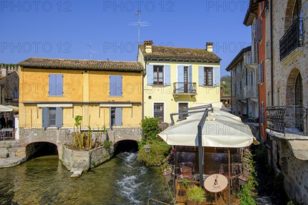 Mincio Waterfront Restaurants, Borghetto, Valeggio sul Mincio, Verona Province, Veneto, Italy
