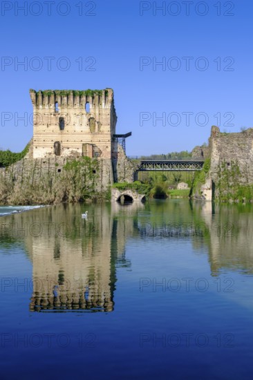 Ponte Visconteo, Mincio, Borghetto, Valeggio sul Mincio, Verona Province, Veneto, Italy