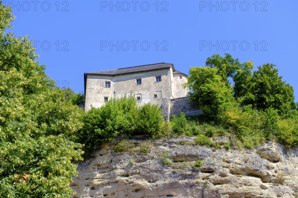 Burg Stein, Höhlenburg, Stein an der Traun, Chiemgau, Upper Bavaria, Bavaria, Germany