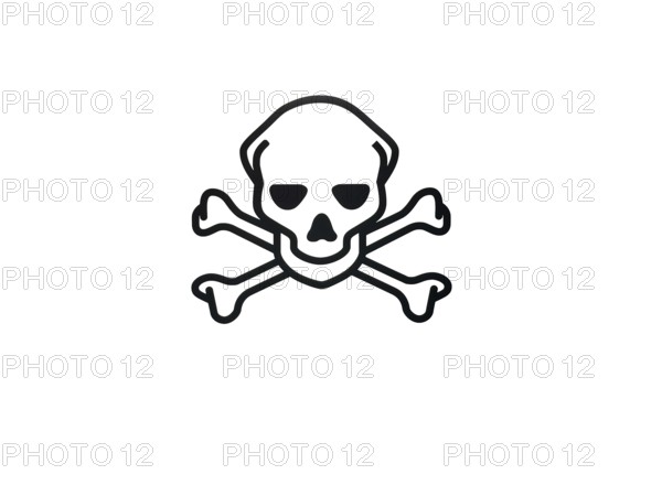 Dangerous goods sign skull with crossed bones, exemption