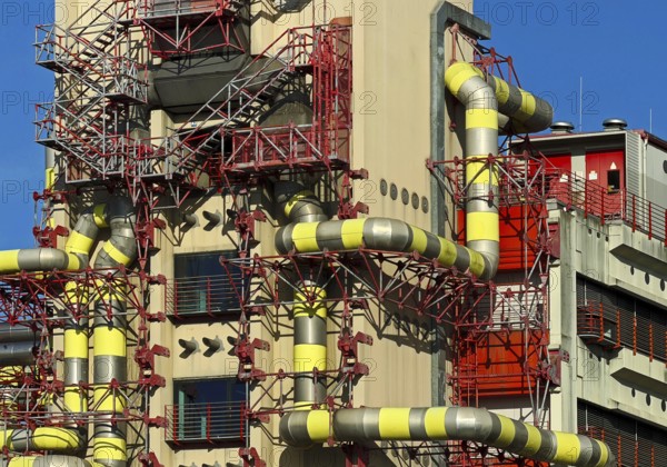 RWTH Aachen University Hospital, modern, visible building technology using reinforced concrete frame construction, North Rhine-Westphalia, Germany