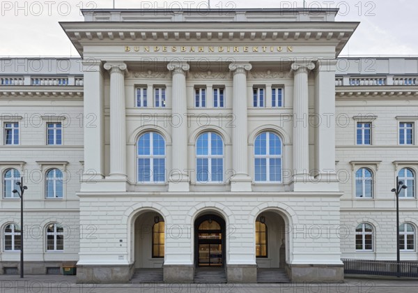 Impressive, classicist building of the Federal Railway Directorate on the Döppersberg, Wuppertal, North-Rhine Westphalia, Germany