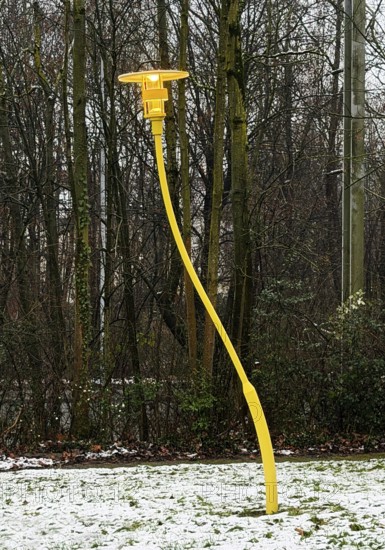 Jeppe Hein, Modified Street Light #05 at the Holy Spirit Church, Kunstraum Heilig Geist, Essen, Ruhr area, North Rhine-Westphalia, Germany