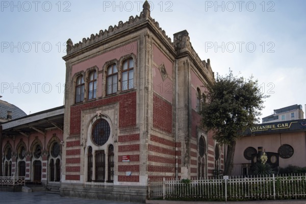 Istanbul, Turkey 10th November 2022 The historical architecture of Turkish railways building Sirkeci train station, once the terminus of the Orient Express, Istanbul, Turkey