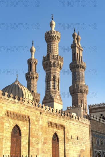 Cairo, Egypt. July 2nd 2024 Al-Azhar Mosque, it was the first mosque established in a city that eventually earned the nickname the City of a Thousand Minarets, Fatimid, Islamic Cairo, Egypt