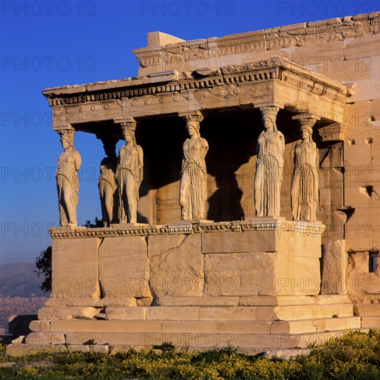 Erechtheion, Korenhalle, Acropolis, general view from the south, Athens, Greece