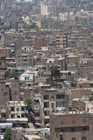 Cityscape view of Cairo, the crowded capital of Egypt a sprawling metropolis beside the River Nile in North Africa