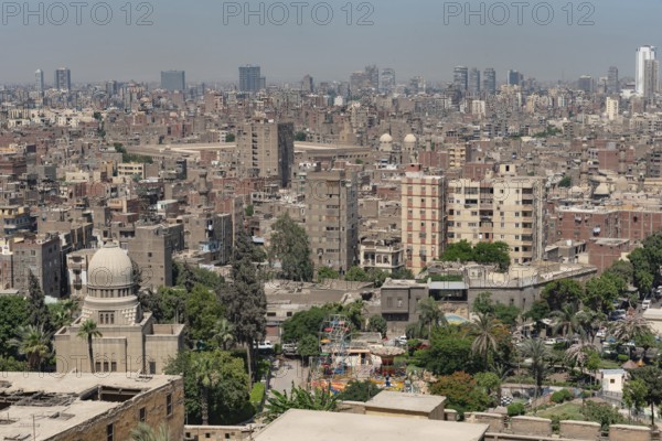 Cityscape view of Cairo, the crowded capital of Egypt a sprawling metropolis beside the River Nile in North Africa