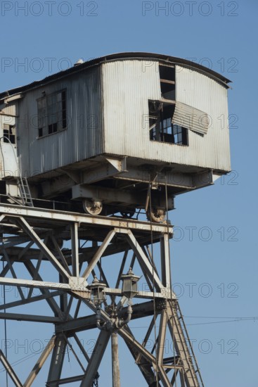 Qanater, Nile Delta. Egypt. December 18th 2022 A tower on the El Qanater Barrage, on the River Nile at the Delta Barrages, the Nile River divides into the Damietta and Western Rosetta branches