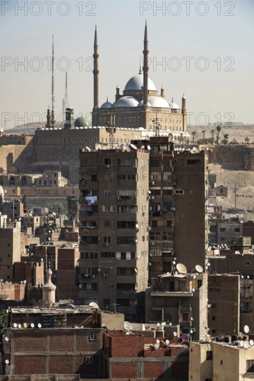Cairo, Egypt. November 29th 2022 The Mohamed Ali Citadel and Mosque in the densely populated Egyptian capital, Cairo, Egypt