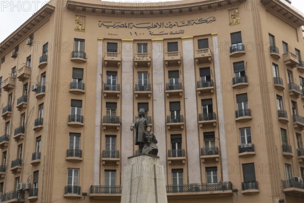 Cairo, Egypt, November 26th 2022 Mustafa Kamel Square and the European style architecture of Downtown Cairo, Egypt